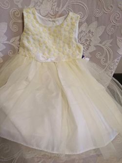 New Fancy Yellow Dress 3T
