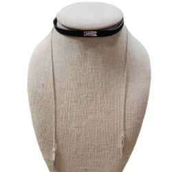 Stella & Dot Silver Toned Delmar Pave Lariat Necklace