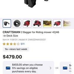 CRAFTSMAN 2 Bagger for Riding mower 42/46 -in Deck Size