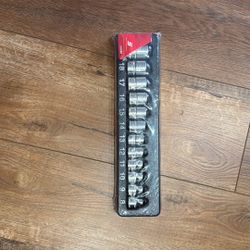 Snap On 12 pc 3/8" Drive 6-Point Metric Flank Drive® Shallow Socket Set (8-19 mm