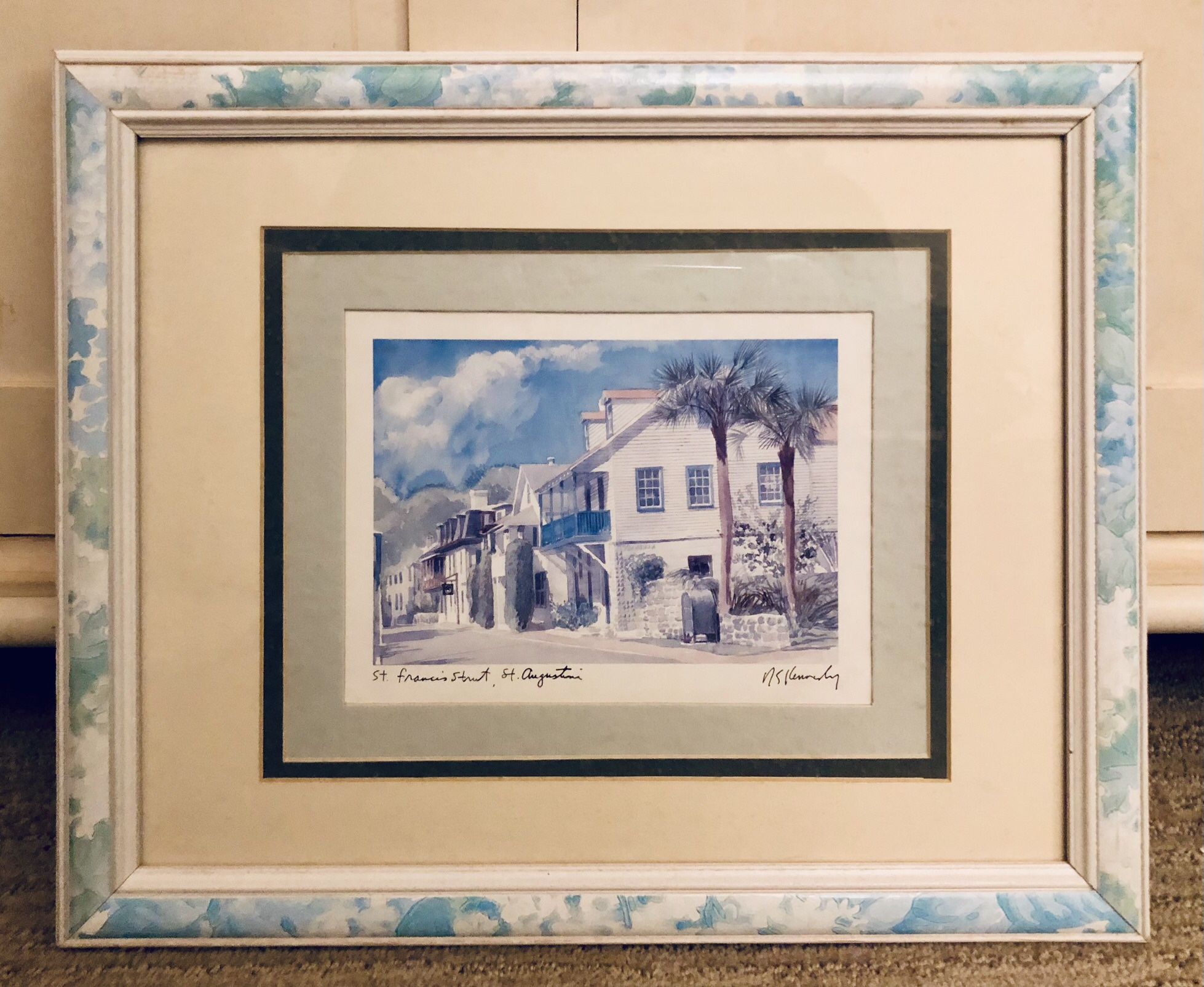 Vintage Wall Art - St Francis Street, St Augustine by Robert E. Kennedy