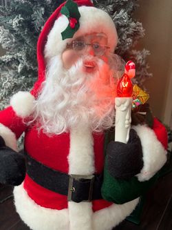 Animated Santa Claus Christmas Figurine with Light