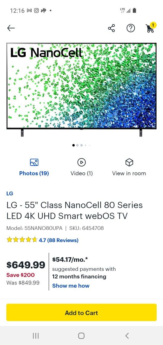 Lg 55 Inch Nano