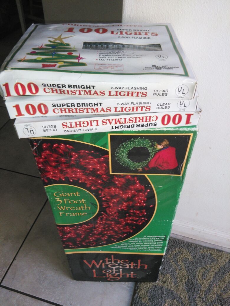 Wreath with lights
