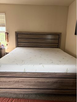 Bamboo bed, frame and box KING