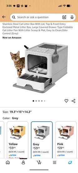 Stainless steel cat litter box