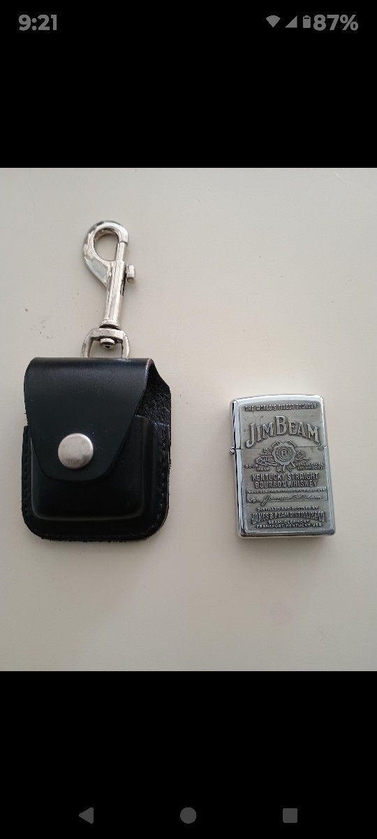 Zippo Lighter With Leather Case That Can Attach To Your Belt