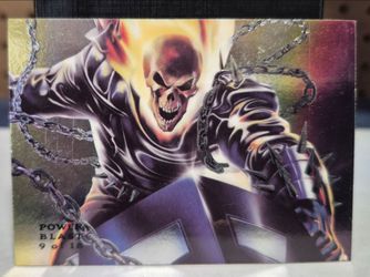 GHOST RIDER POWER BLAST FOIL CARD 9 OF 18 NM 1994 MARVEL FLAIR