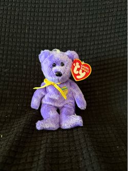 Ty Basket Beanies Eggs III Purple Easter Bear – Retired – Original Tag – Easter Ornament