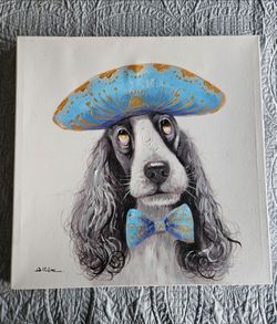 English cocker spaniel acrylic canvas