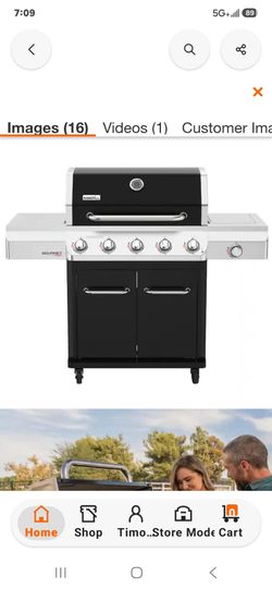 Nexgrill
Gourmet Pro 5-Burner Propane Gas Grill with Side Burner and Griddle Max Insert in Black