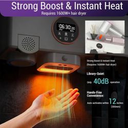 Toothbrush Cleaner and Holder for Bathrooms Wall Mounted with Fan Drying&30min