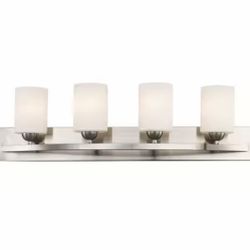 Moonlight 31 in. 4-Light Brushed Nickel Bathroom Vanity Light