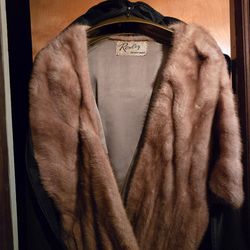 Authentic Honey Mink Cape