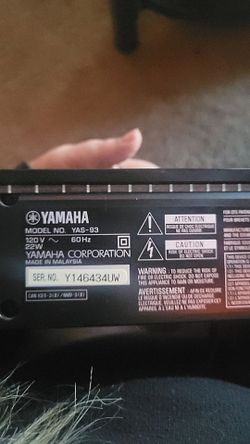 Yamaha YAS93 Surround Sound Bar, Black - Nearly New
