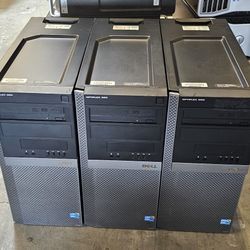 Lot Of 3x Dell Optiplex PC COMPUTER Desktop Tower Intel Core i3 Processor,  4GB RAM Memory 