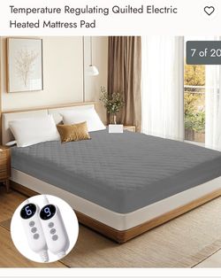 King size quilted heated mattress pad