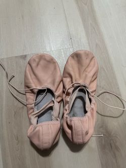 Pink Leather Bloch Ballet Shoes