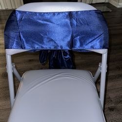 75 Navy Blue Satin Chair Sashes