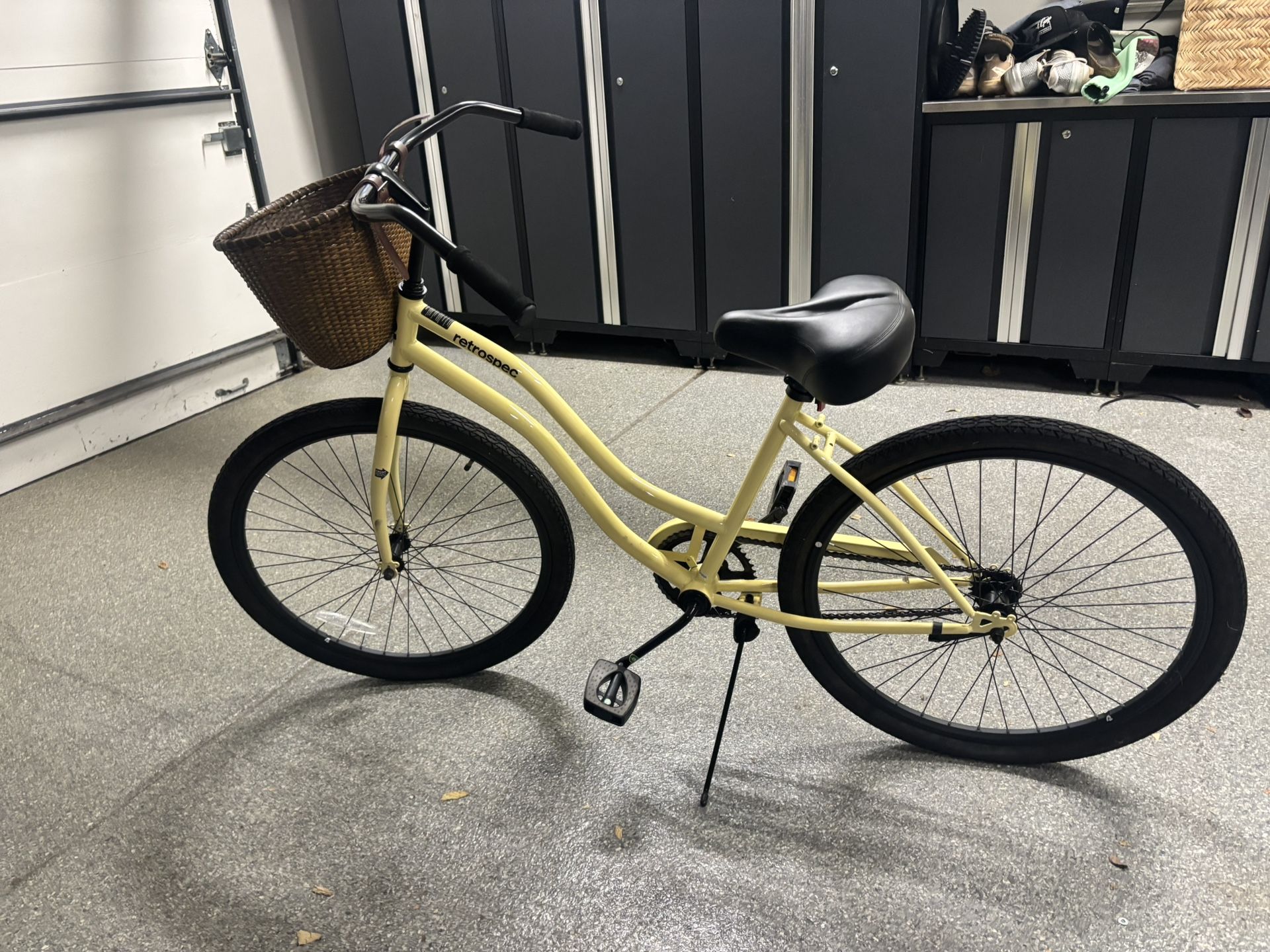 Yellow Retrospec Bike w/ Basket