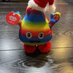New Animated Rainbow poop christmas sings and dances