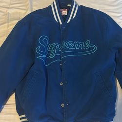 M SUPREME MITCHELL & NESS DOUGHBOY VARSITY JACKET
