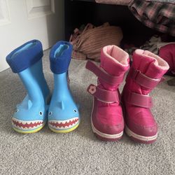 Girls Kids Boots Rain Boots And Winter Boots Size 12