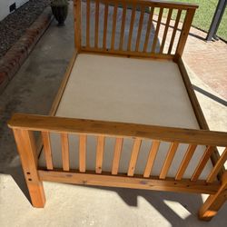 All Wood Full Size Bed Frame 