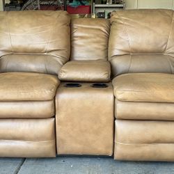 Leather Reclining Sofa 