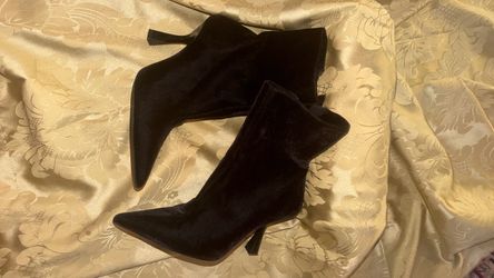 Zara Black Velvet booties size 39