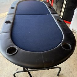 foldable oval poker table