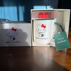 Starbucks Hello Kitty Ceramic Coffee Mug Limited Edition 2025 Brand New 16 oz