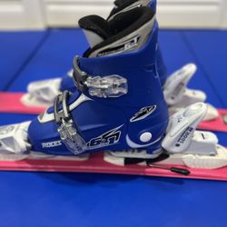Girls 116 cm Skis and Boots combo