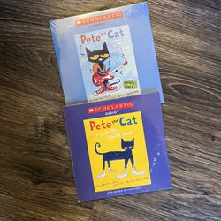 PETE THE CAT ROCKING IN MY SCHOOL SHOES & I LOVE MY WHITE SHOES - SEALED - AUDIO SCHOLASTIC