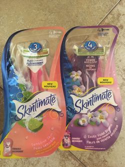 Skintimate Razors - 2 packs of 4 each