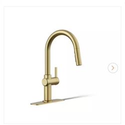 KOHLER Revolv Single Handle Pull Down Sprayer Brass FAUCET/PLATE ONLY Missing Weight/Hardware NEW