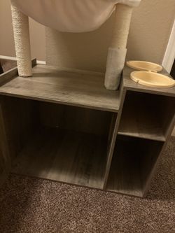 Enclosed Litter Box Cat Tower Furniture 