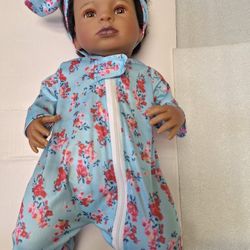 Reborn-Baby Doll 20 Inch Lifelike Babies Black Girl Softness Body African Realistic Newborn Real Life Doll Taupe Eye Caramel Skin Curly hairss 