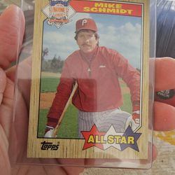 Mike Schmidt '87 Topps All-star '87 Topps '87 Topps Phillies Leaders Baseball Cards 