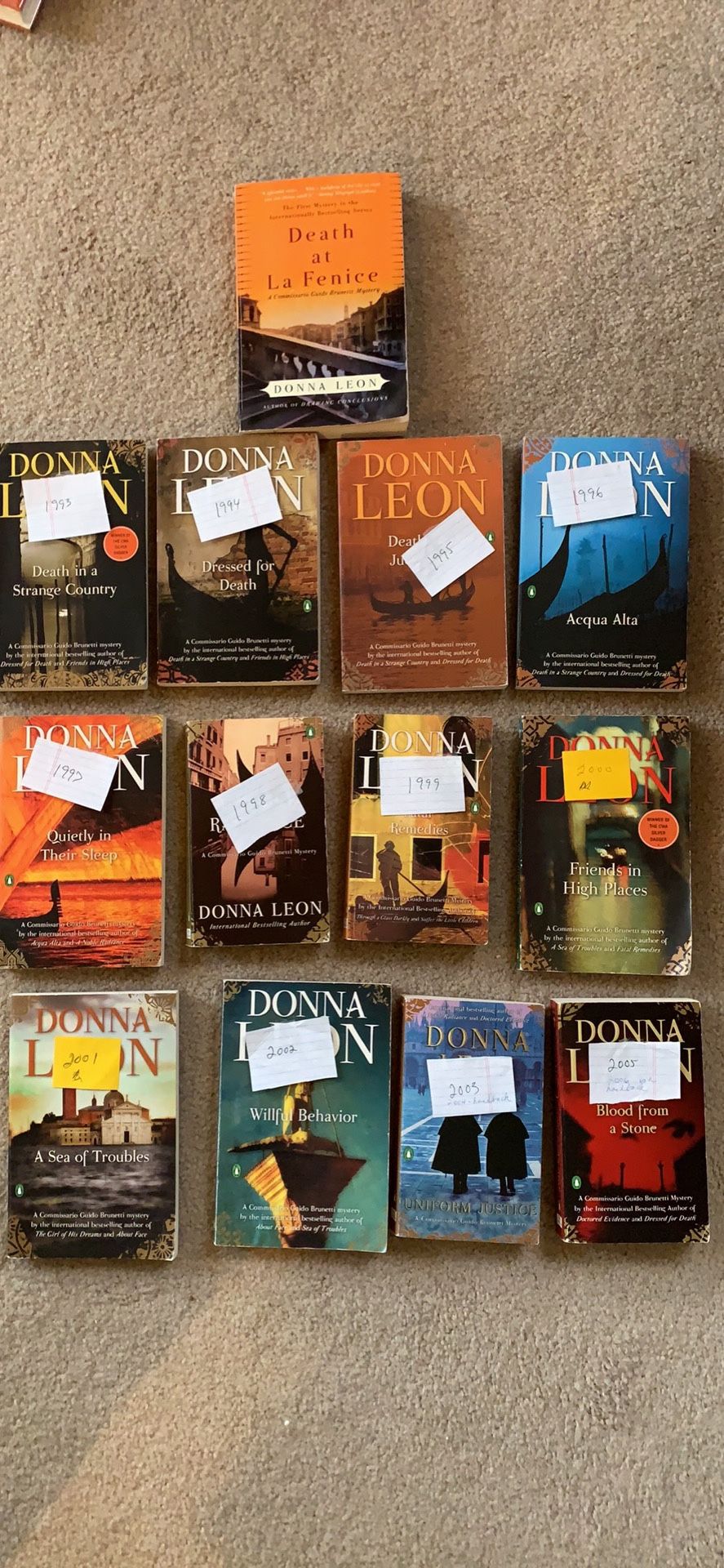 DONNA LEON BOOKS (22) in total some Hardcover and some paperback