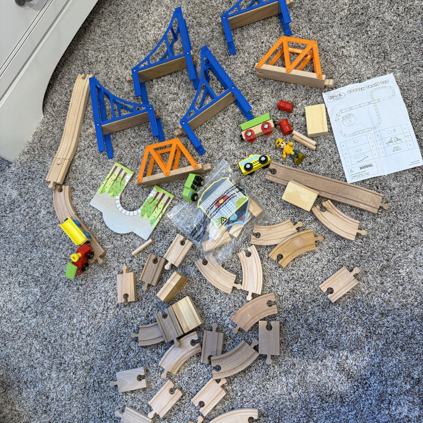 Wooden train set