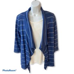 Lot (2) ZENERGY by CHICOS Open Front Cardigan