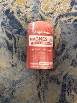 JajeHalo Magnesium 16-in-1 Complex 1268mg Sugar-Free Gummies 90 Count