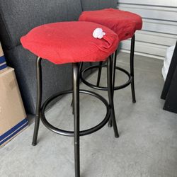 Two Tall Stool Chairs 
