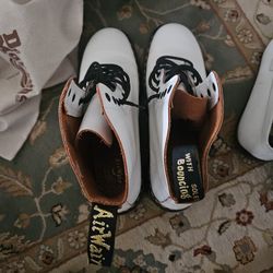 Doc Martens Made In England White Boots 12