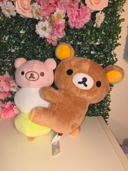 Official San-X Rilakkuma Hugging Korilakkuma Dango Mochi Plush 10" Kawaii Rare