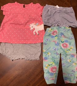 Gently Used Baby Girl Outfits In Bundle 3-6 Months And 12 Months Old