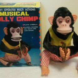 Vintage 1960s No. 4910 Musical Jolly Chimp With Box
