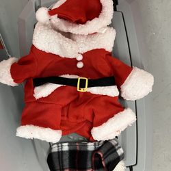 Puppy Or Dog Christmas Outfit  - Small Dog Christmas Outfits Pet Santa Claus Suit D