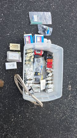 Electrical Supplies Lot - Outlets, Lutron, GFCIs, 50A Plugs (Take All)